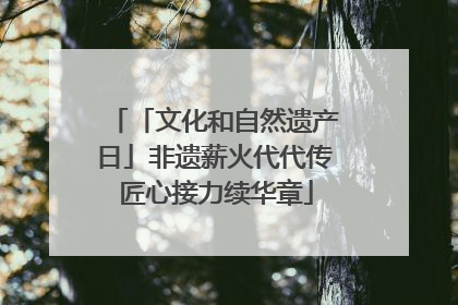 「文化和自然遗产日」非遗薪火代代传 匠心接力续华章