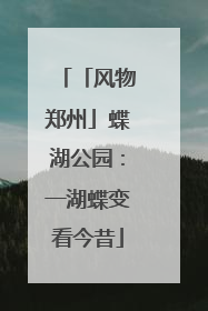 「风物郑州」蝶湖公园：一湖蝶变看今昔