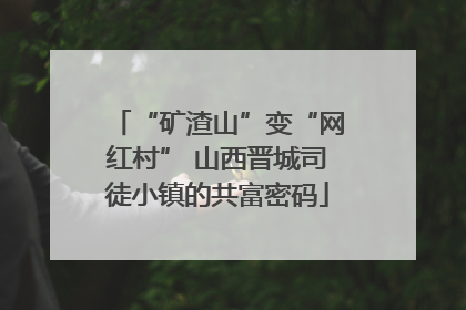 “矿渣山”变“网红村” 山西晋城司徒小镇的共富密码