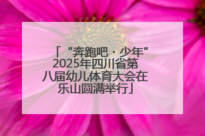 “奔跑吧・少年”2025年四川省第八届幼儿体育大会在乐山圆满举行