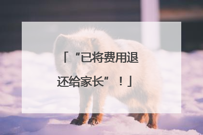 “已将费用退还给家长”！