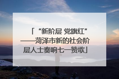 “新阶层 党旗红”——菏泽市新的社会阶层人士奏响七一赞歌