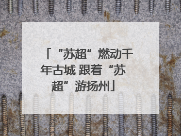“苏超”燃动千年古城 跟着“苏超”游扬州