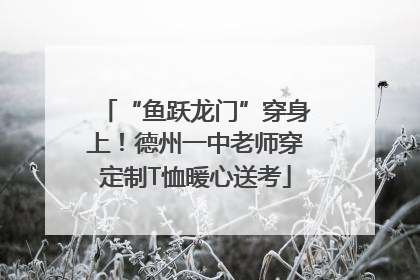“鱼跃龙门”穿身上！德州一中老师穿定制T恤暖心送考
