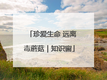 珍爱生命 远离毒蘑菇｜知识窗