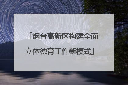 烟台高新区构建全面立体德育工作新模式