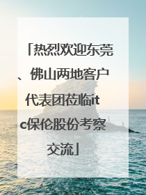 热烈欢迎东莞、佛山两地客户代表团莅临itc保伦股份考察交流