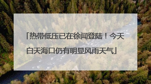 热带低压已在徐闻登陆！今天白天海口仍有明显风雨天气