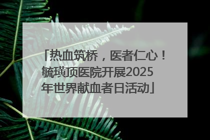 热血筑桥，医者仁心！毓璜顶医院开展2025年世界献血者日活动