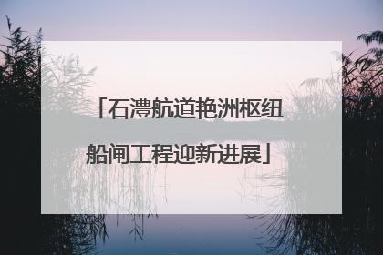 石澧航道艳洲枢纽船闸工程迎新进展