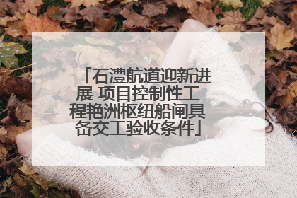 石澧航道迎新进展 项目控制性工程艳洲枢纽船闸具备交工验收条件