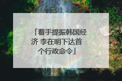 着手提振韩国经济 李在明下达首个行政命令
