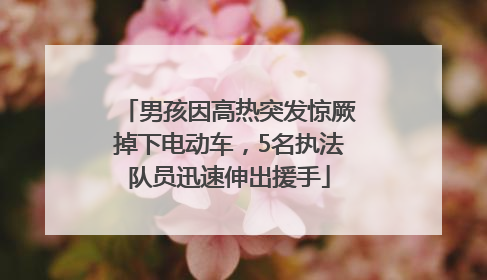 男孩因高热突发惊厥掉下电动车，5名执法队员迅速伸出援手