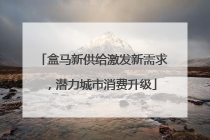 盒马新供给激发新需求，潜力城市消费升级