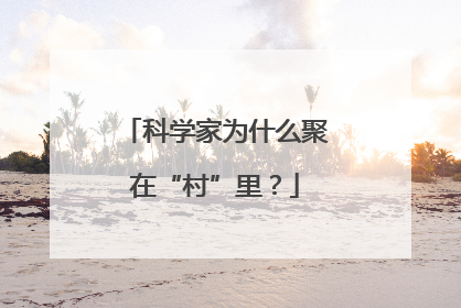 科学家为什么聚在“村”里？