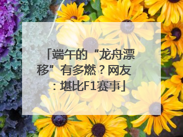 端午的“龙舟漂移”有多燃？网友：堪比F1赛事