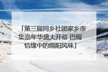 第三届同乡社团家乡市集嘉年华盛大开幕 巴蜀情缘中的绵阳风味