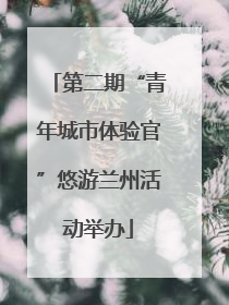 第二期“青年城市体验官”悠游兰州活动举办