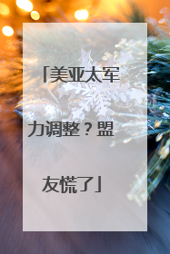 美亚太军力调整？盟友慌了