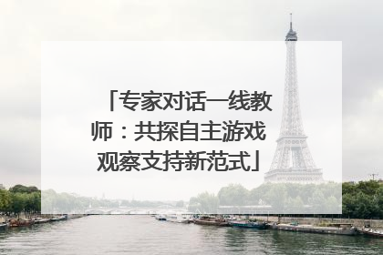 专家对话一线教师：共探自主游戏观察支持新范式