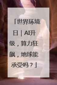 世界环境日｜AI升级，算力狂飙，地球能承受吗？