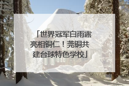 世界冠军白雨露亮相铜仁！莞铜共建台球特色学校