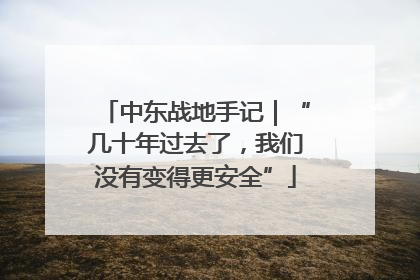 中东战地手记｜“几十年过去了，我们没有变得更安全”