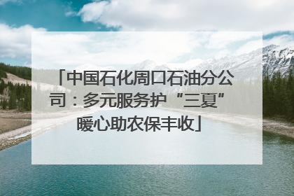 中国石化周口石油分公司：多元服务护“三夏” 暖心助农保丰收