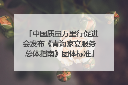 中国质量万里行促进会发布《青海家宴服务总体指南》团体标准