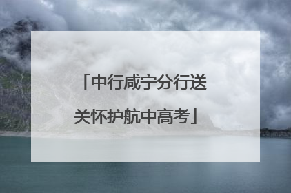 中行咸宁分行送关怀护航中高考