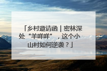 乡村邀请函｜密林深处“羊咩咩”，这个小山村如何逆袭？