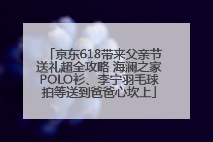 京东618带来父亲节送礼超全攻略 海澜之家POLO衫、李宁羽毛球拍等送到爸爸心坎上