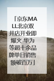 京东MALL北京双井店开业即爆火 华为等超十余品牌单日销售额破百万