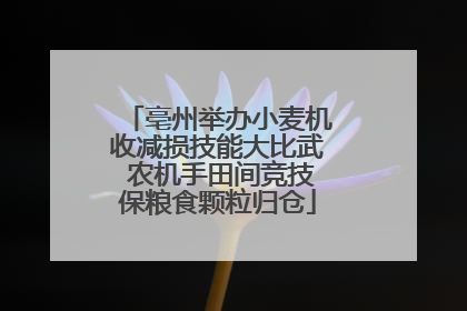 亳州举办小麦机收减损技能大比武 农机手田间竞技保粮食颗粒归仓