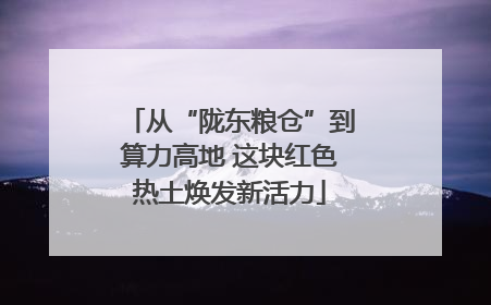 从“陇东粮仓”到算力高地 这块红色热土焕发新活力