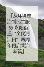 从环境整治到民生服务 永阳街道“全民清洁日”两周年再启共治新篇