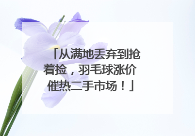 从满地丢弃到抢着捡，羽毛球涨价催热二手市场！