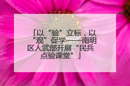 以“验”立标，以“观”促学——南明区人武部开展“民兵点验课堂”