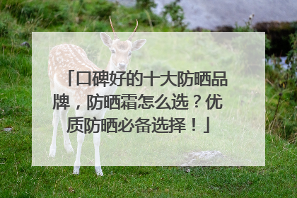 口碑好的十大防晒品牌，防晒霜怎么选？优质防晒必备选择！