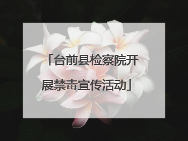 台前县检察院开展禁毒宣传活动
