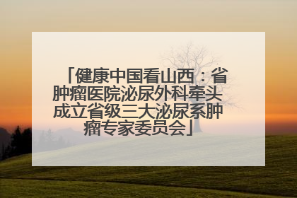 健康中国看山西：省肿瘤医院泌尿外科牵头成立省级三大泌尿系肿瘤专家委员会
