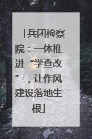 兵团检察院：一体推进“学查改”，让作风建设落地生根