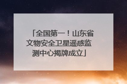 全国第一！山东省文物安全卫星遥感监测中心揭牌成立
