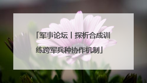 军事论坛丨探析合成训练跨军兵种协作机制