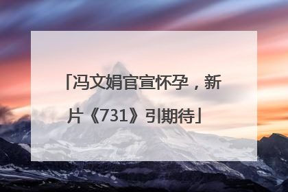 冯文娟官宣怀孕，新片《731》引期待