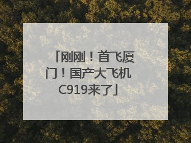刚刚！首飞厦门！国产大飞机C919来了