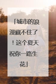 城市的浪漫藏不住了！这个夏天祝你一路生花