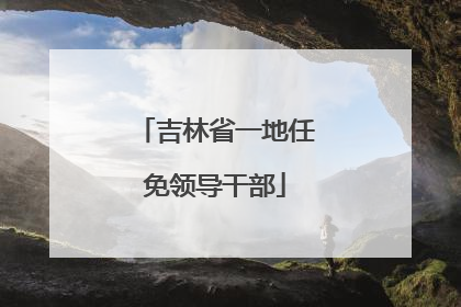 吉林省一地任免领导干部