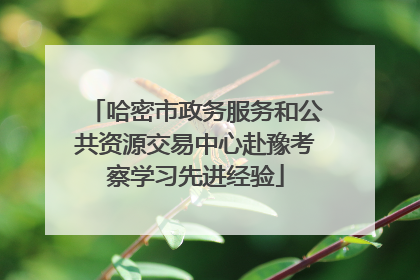 哈密市政务服务和公共资源交易中心赴豫考察学习先进经验