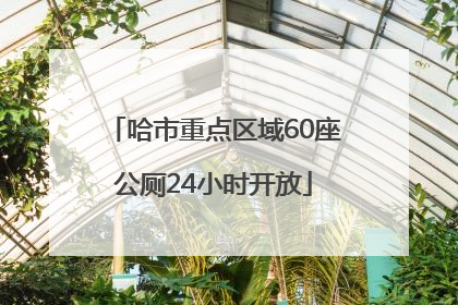 哈市重点区域60座公厕24小时开放